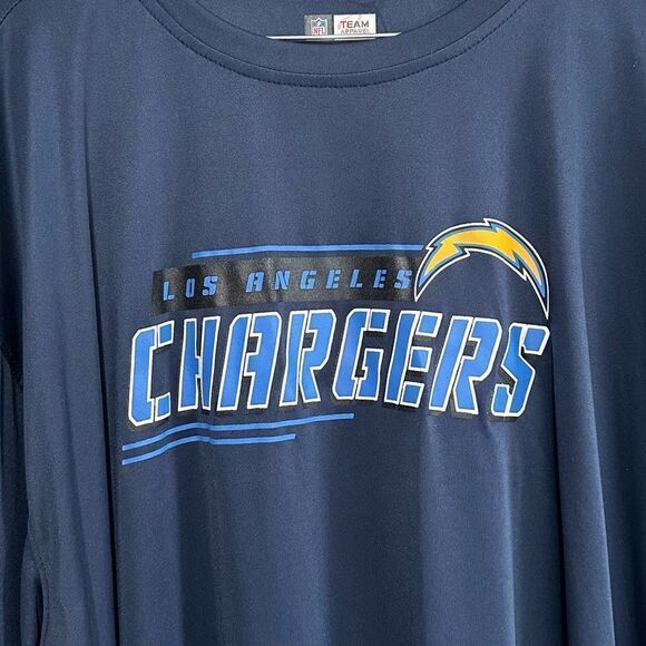 San Diego Chargers Long Sleeve NFL Team Apparel Shirt Mens Sz 2XLT TX3 Cool - Picture 2 of 8